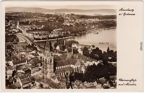 Konstanz Luftbild Foto Ansichtskarte 1939