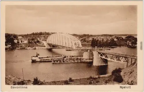 Savonlinna Stadt, Schlepper und Brücke Südsavo Suomi  1924