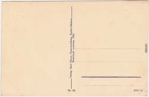 Teplitz - Schönau Teplice Schloßbergrestauration Ansichtskarte 1924