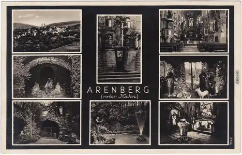 Arenberg Koblenz Mehrbild: Panorama, Szenen, Statuen und Park 1923