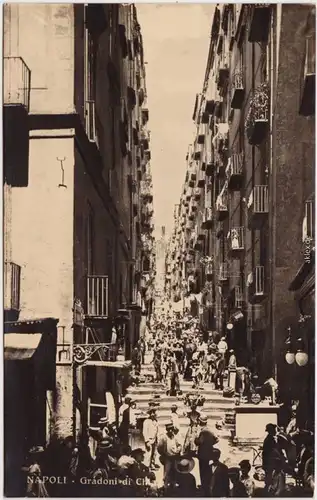 Neapel Napoli Straßenpartie Foto Ansichtskarte 
 1930