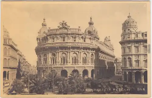 Genua Genova (Zena) Piazza de Ferrari Foto Postcard 1924