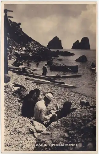 Foto Ansichtskarte Capri Piccola marina Kampanien 1928