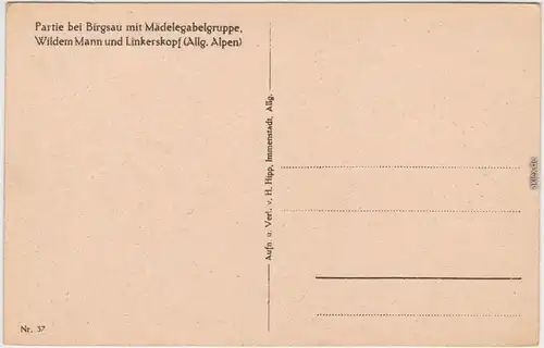 Birgsau Oberstdorf (Allgäu) Mädelegabelgruppe, Wildem Mann Linkerskopf 1928