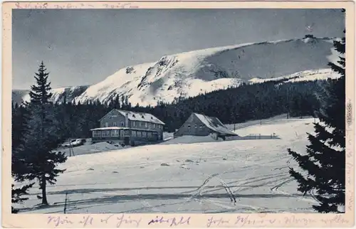 Krummhübel Karpacz Winterpartie an der Schlingelbaude 1926 