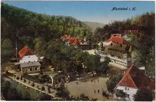 Alexisbad Harzgerode Blick auf die Kuranlagen b Halberstadt 1924