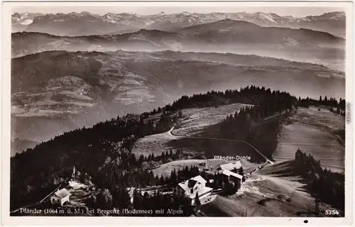 Bregenz Luftbild Pfänder Foto Ansichtskarte    1940