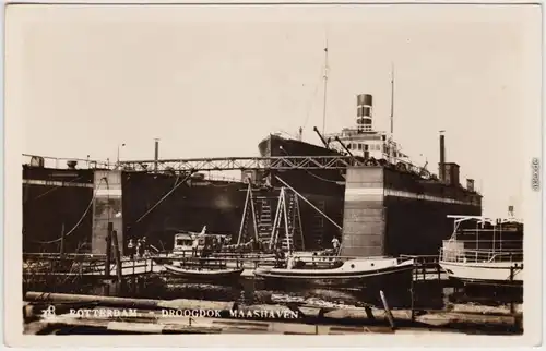 Rotterdam Rotterdam Droogdok Maashaven Werft Foto Ansichtskarte 1930