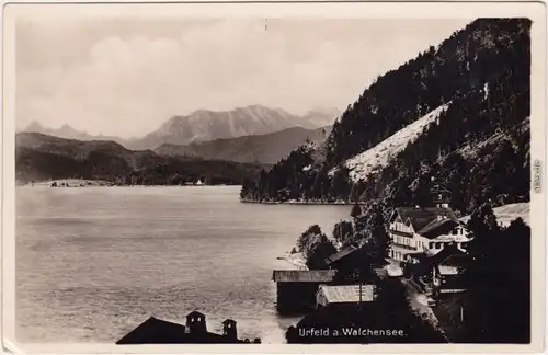 Foto Ansichtskarte Urfeld Kochel am See Blick auf die Stadt 1930