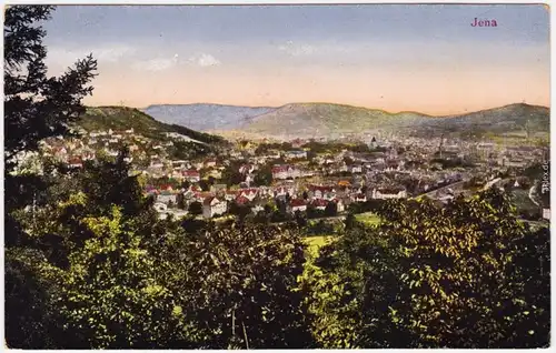 Ansichtskarte Jena Blick auf die Stadt 1918