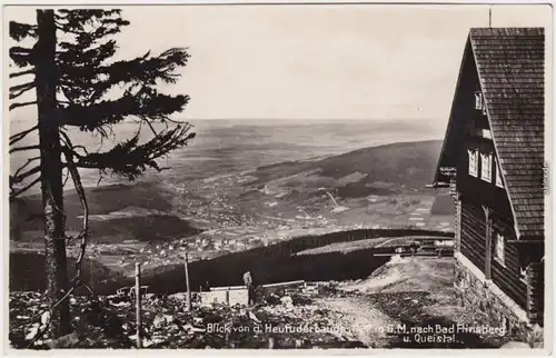 Bad Flinsberg Świeradów-Zdrój Heufuderbaude - Blick auf die Stadt 1930 