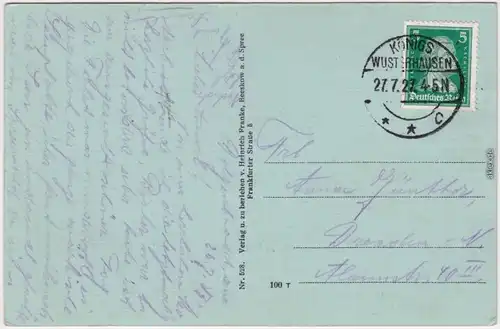 Königs Wusterhausen Duberow Frauensee - Partie an der spitzen Ecke 1927