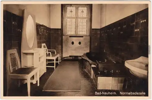 Bad Nauheim Normalbadezelle - Kurhaus Ansichtskarte  1932
