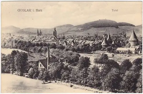 Ansichtskarte Goslar Panorama-Ansicht - Fabrik 1913