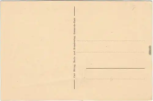 Ansichtskarte Falkenstein Harz Fräulein Zimmer - Innenansicht 1926