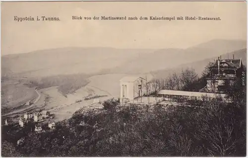 Eppstein (Taunus) Blick von der Martinswand nach dem Kaisertempel 1913