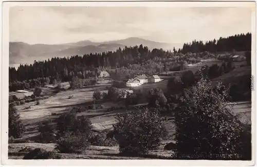 Rabenstein Zwiesel Blick auf die Pension "Waldesruhe" - Panorama-Ansicht 1933