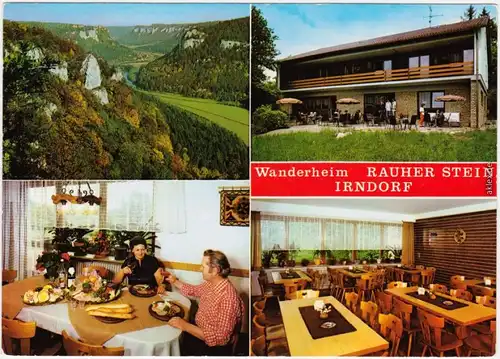 Irndorf Wanderheim "Rauher Stein",  Außen- und Innenansicht mit Gästeraum 1992