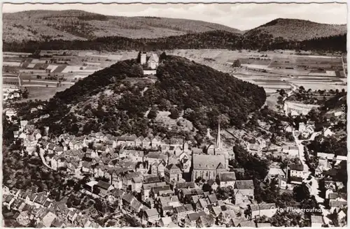 Biedenkopf Schoss Biedenkopf mit Stadt und Kirche von Oben 1968