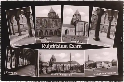 Essen (Ruhr) Atrium, Innenhof, Oktogon, Atrium, Kreuzgang, Münster- 1968