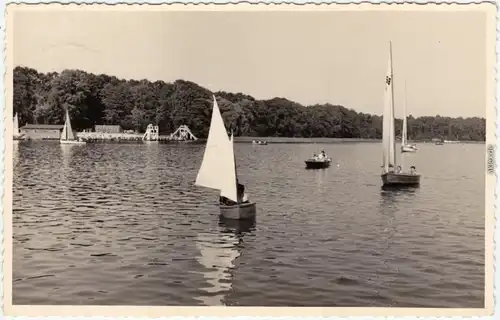 Bad Saarow Segel- und Ruderboote Auf dem Scharmützelsee 1955