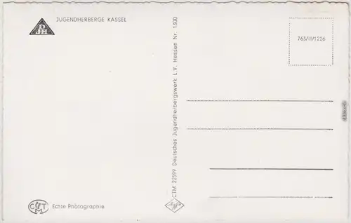 Foto Ansichtskarte Kassel Cassel Jugendherberge - Außenansicht 1972
