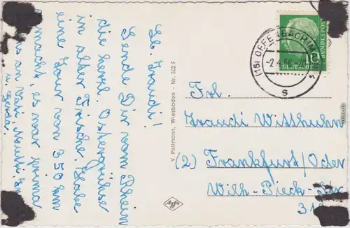 Ansichtskarte Rüdesheim (Rhein) Urkunde, Rüdesheim mit Seilbahn 1956