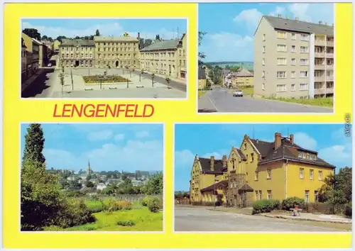 Lengenfeld (Vogtland) Markt, Brunnenallee, Teilansichten, Bahnhof 1981