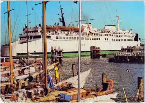 Ansichtskarte Warnemünde Rostock Fährschiff "Warnemünde" 1985