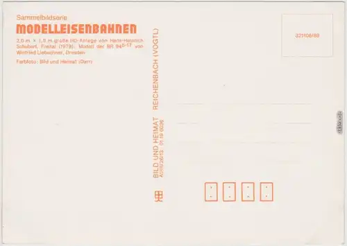 2,0 m x 1,5 m große HO-Anlage von Hans-Heinrich Schubert, Freital (1979