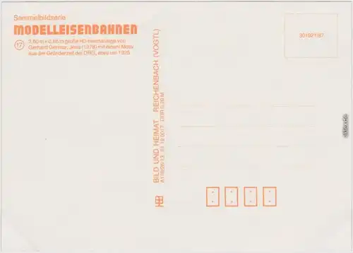 2,60m x 0,85m große HO-Heimanlage von Gerhard Germar, Jena 1978