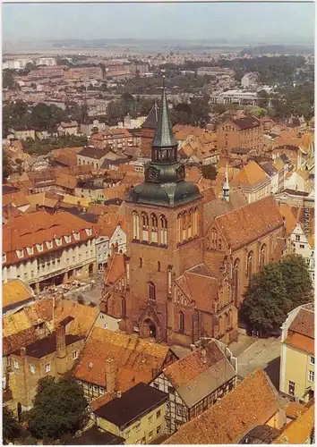 Ansichtskarte Güstrow Luftbilder stadt- und Pfarrkirche St. Marien 1986