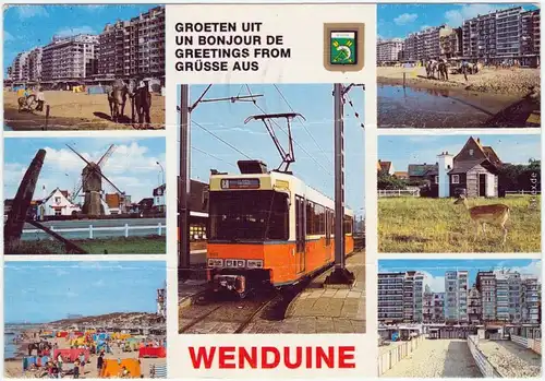 Wenduine Strand Hotel,Straßenbahn,Mühle,Rehkids Koppel, Badestrand 1985