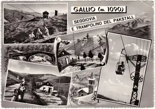 Gallio Seggiovia e trampolino del pakstall Südtirol Fotokarte 1968