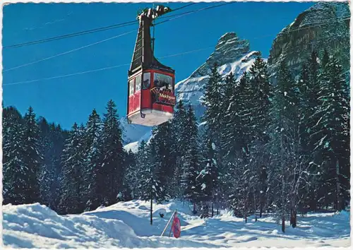 Melchsee Frutt-Kerns Luftseilbahn im Winter Ansichtskarte  1978