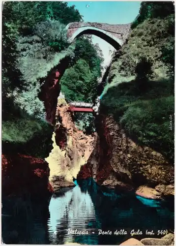 Valsesia Ponte della Gula Ansichtskarte  1960