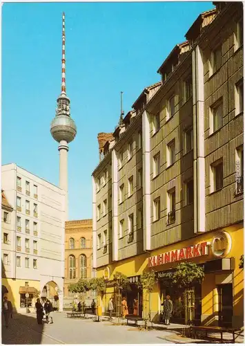 Ansichtskarte  Mitte Berlin Straßenpartie  - Nicolaiviertel 1988