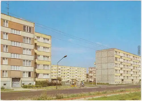 Ansichtskarte Wittenberge Perleberger Straße  - Neubaugebiet 1988