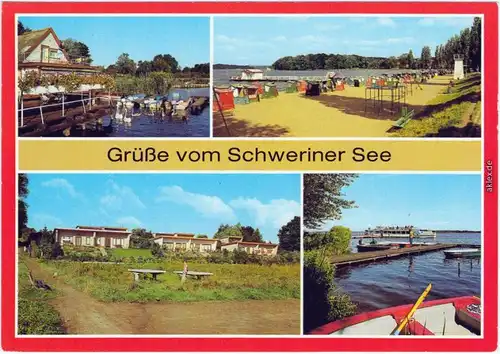 Lübstorf Hundorf Bootsanlegestelle Bungalowsiedlung, Schwerin-Zippendorf  1983