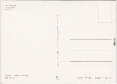 ansichtskarte Gadebusch Karl-Marx-Straße, Neubaugebiet, Burgsee 1981