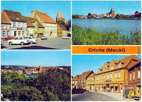 Crivitz Markt, Teilansichten, Ernst-Thälmann-Straße 1981