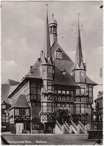 Foto Ansichtskarte Wernigerode Rathaus 1963