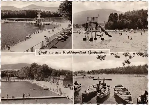 Foto Ansichtskarte Großschönau (Sachsen) Waldstrandbad 1964