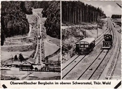 Lichtenhain Bergbahn-Oberweißbach Talstation Obstfelderschiede und   1963