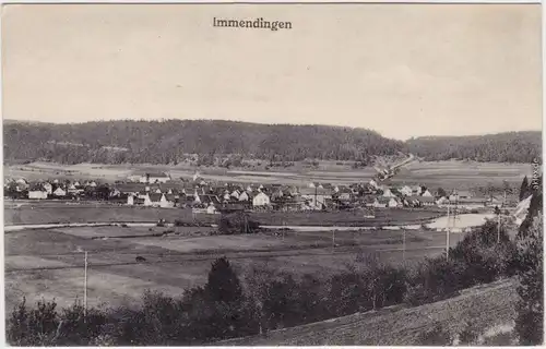 Ansichtskarte Immendingen Blick über die Stadt 1922