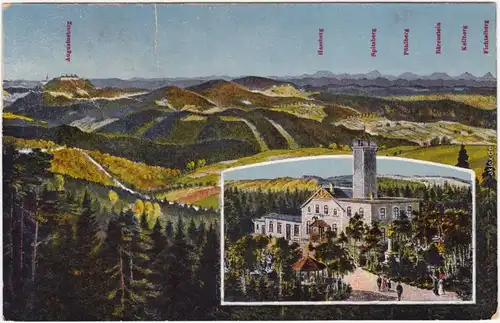 Adelsberg Chemnitz Karl-Marx-Stadt Adelsberg (527m) - Panorama   1918