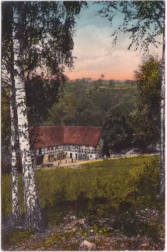 Klipphausen Blick auf die Mühle im Saubachtale LK Meißen  1913