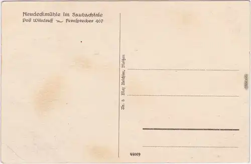 Klipphausen Blick auf die Mühle im Saubachtale LK Meißen  1913