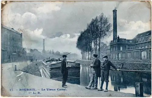 Roubaix Le Vieux Canal Nord Pas-de-Calais CPA Fabrikanlage 1915
