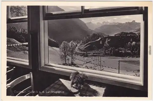 Melleck-Schneizlreuth Blick aus dem Fenster des Gasthaus Melleck 1932